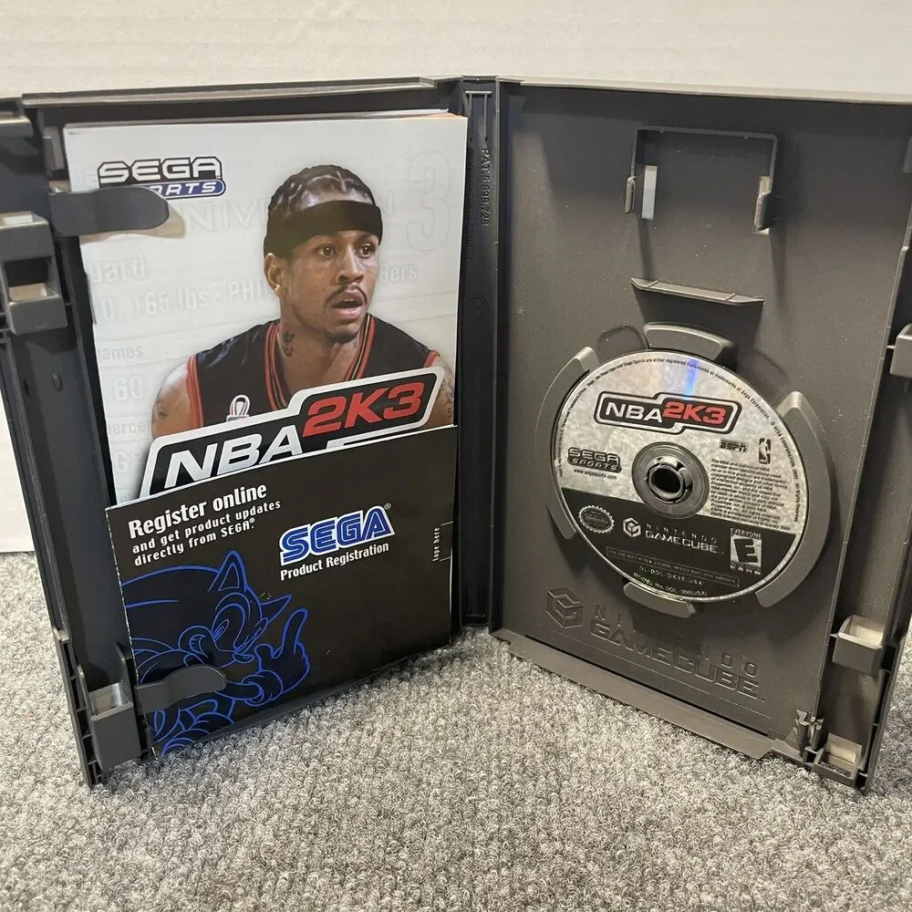NBA 2K3 Nintendo GameCube Complete CIB Video Game SEGA Sports Allen Iverson